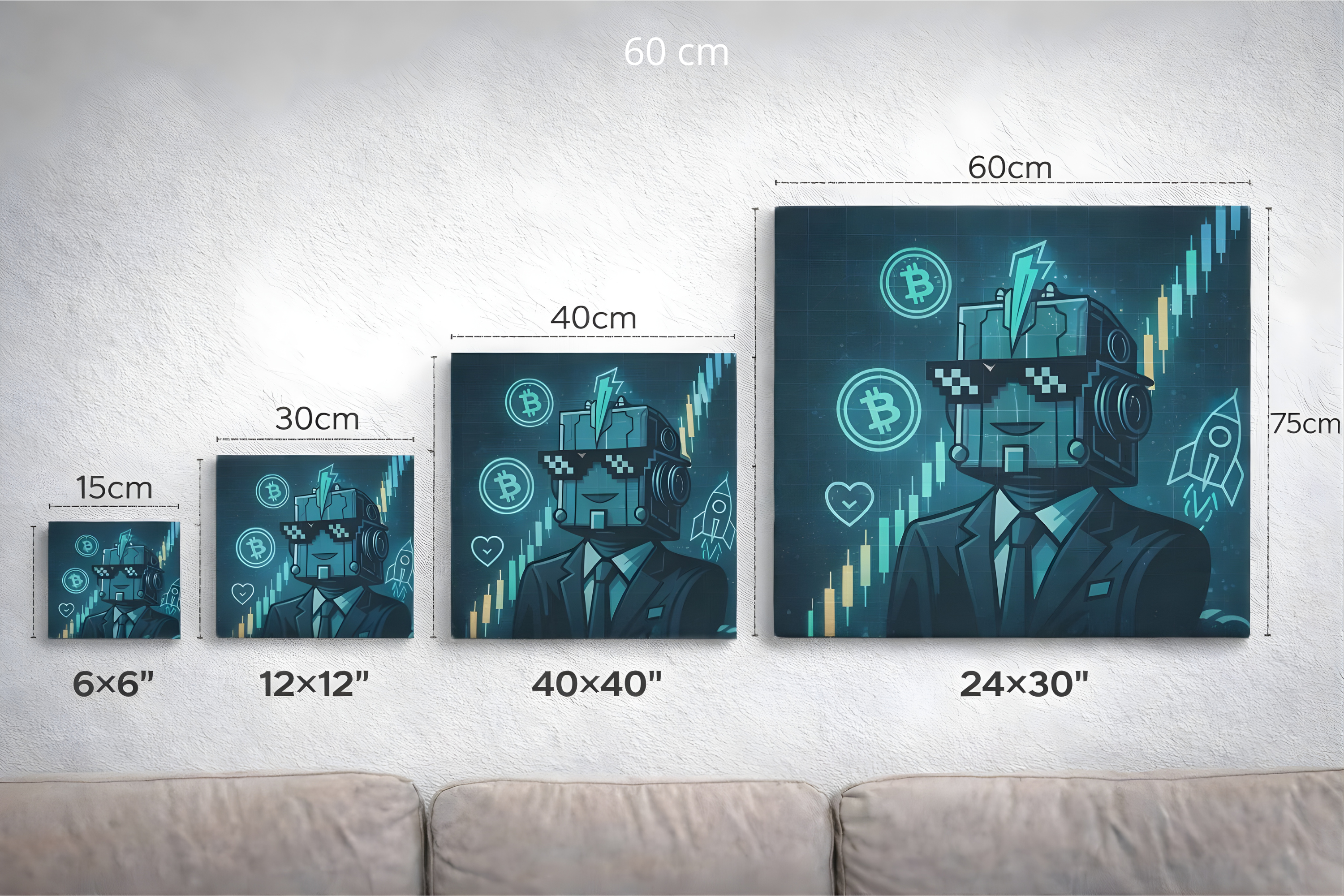 Cuadro Robot Trading – Arte futurista en lienzo para traders y oficinas modernas