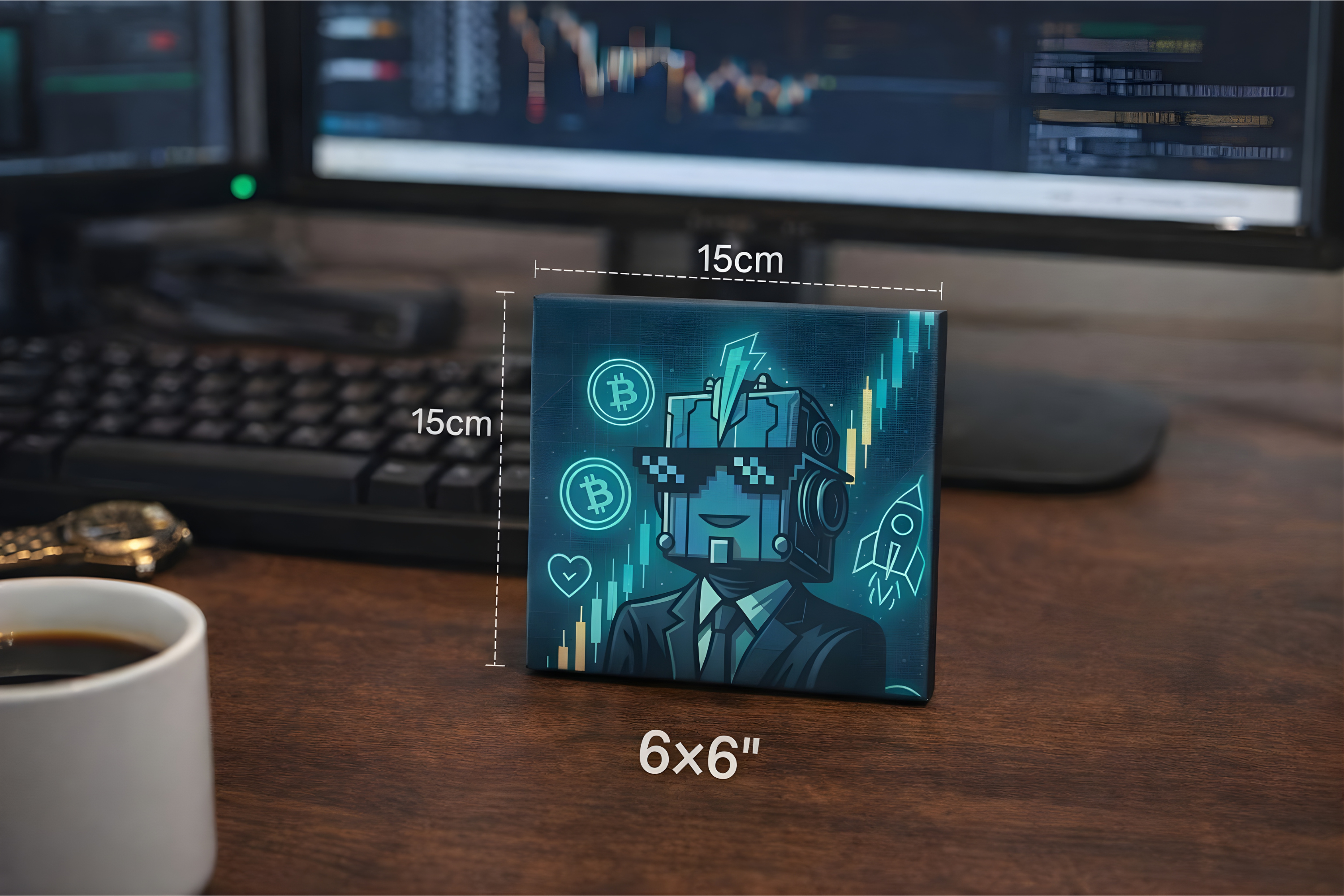 Cuadro Robot Trading – Arte futurista en lienzo para traders y oficinas modernas