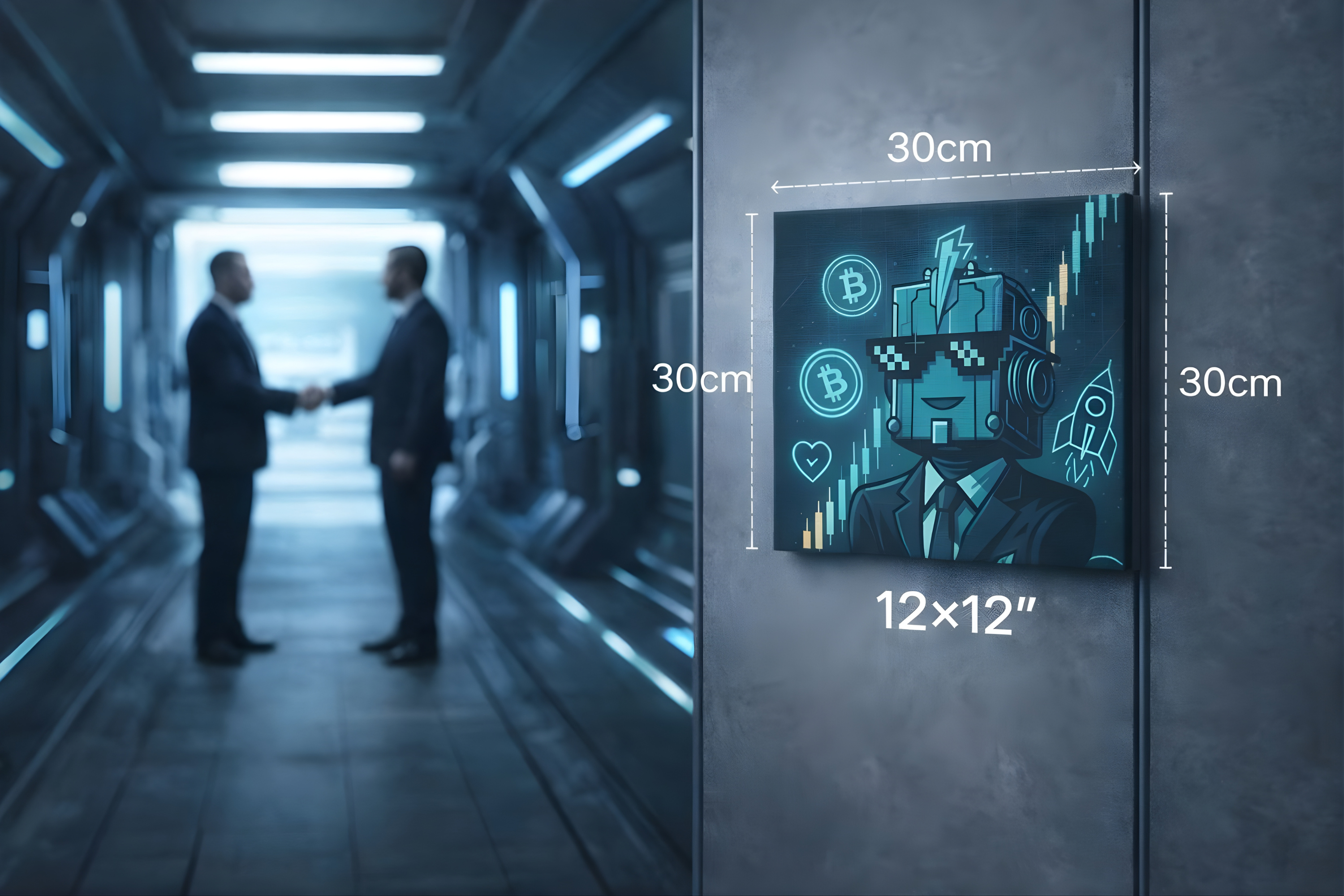 Cuadro Robot Trading – Arte futurista en lienzo para traders y oficinas modernas