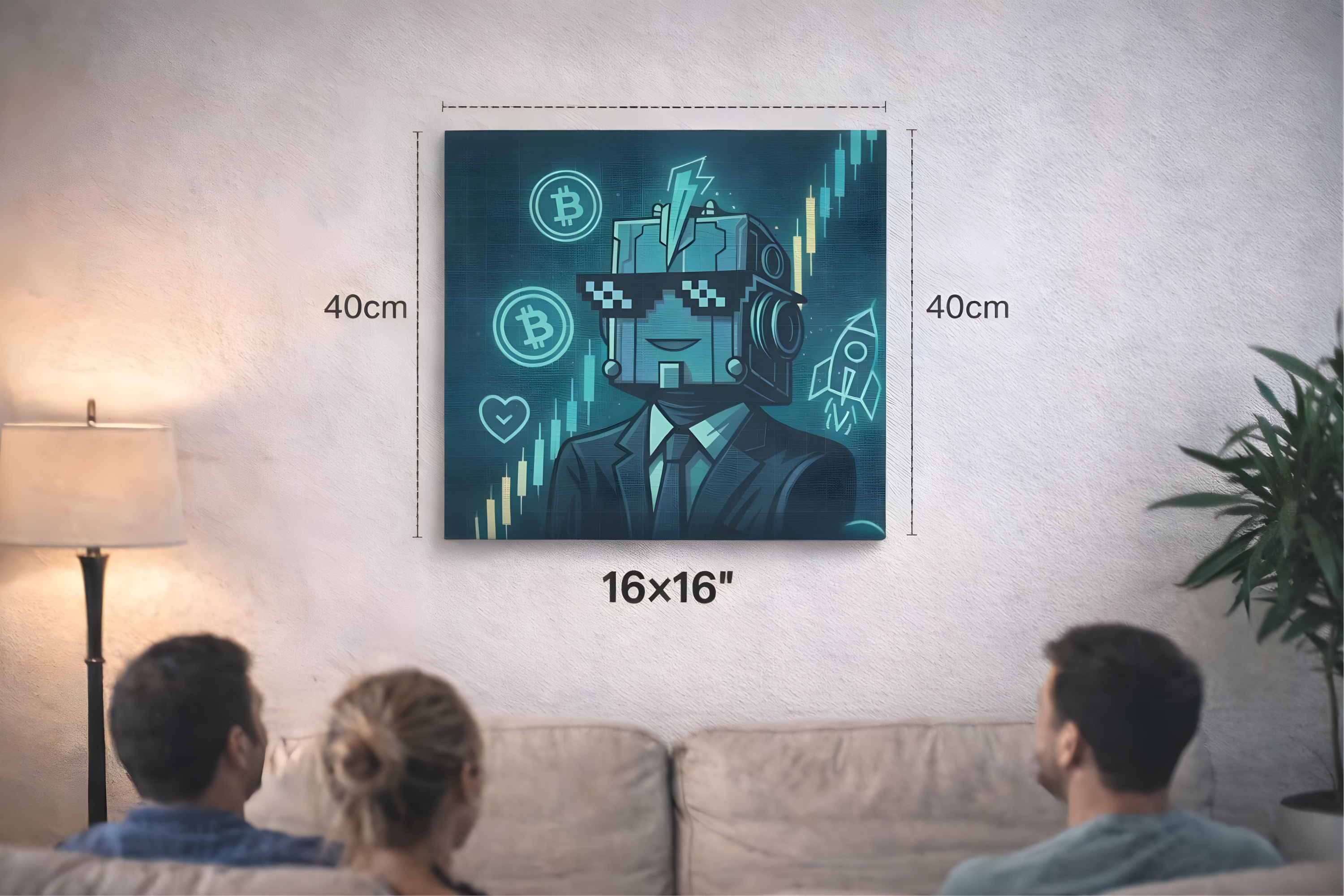 Cuadro Robot Trading – Arte futurista en lienzo para traders y oficinas modernas