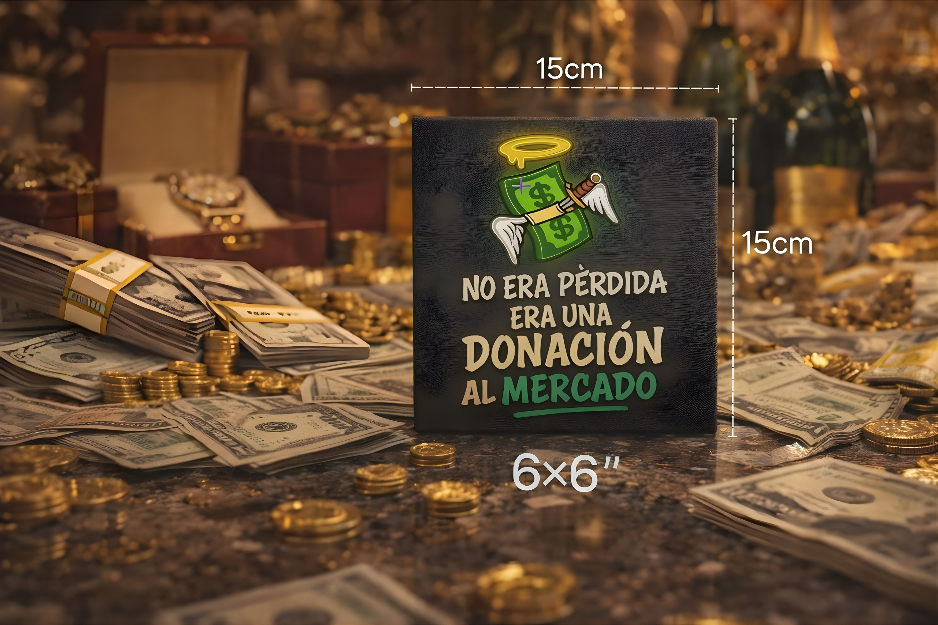 “No era pérdida, era una donación al mercado” – Cuadro decorativo en lienzo para traders