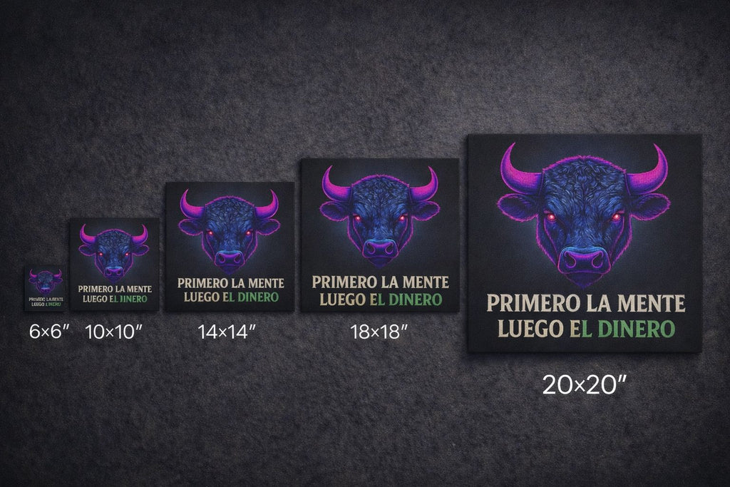 Cuadro Motivacional de Trading – “Primero la mente, luego el dinero” | Lienzo premium para traders